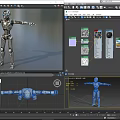 Game Movie Robotic Character With Silver Mechanical Body Blue Eyes And Outstretched Arms