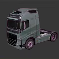 Volvo Teal Truck Cab Modern Sleek Design With Reflective Surface