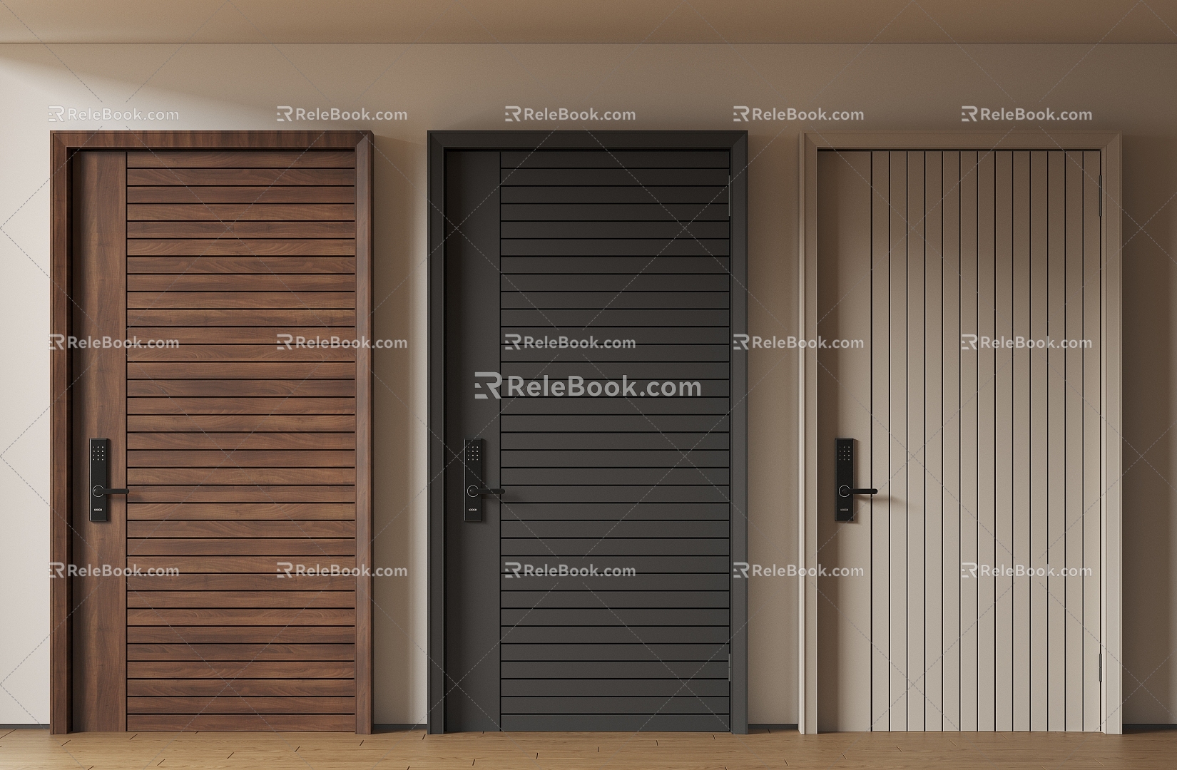 Modern Minimalist Entry Door Anti-theft Door Top Single Door Sub-mother Door Door Password Door 3d model