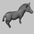 Realistic Zebra Figure With Black And White Stripes Standing Pose