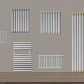 Interior Home Heating Radiators With Various Modern Designs And Decorative Styles 3d model