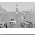 Modern Minimalist Beauty Salon Interior With Stylish Reception Desk And Comfortable Chairs And Beauty Poster