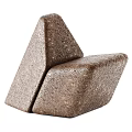 Modern Geometric Brown Textured Leisure Chair For Home Living Room Decor
