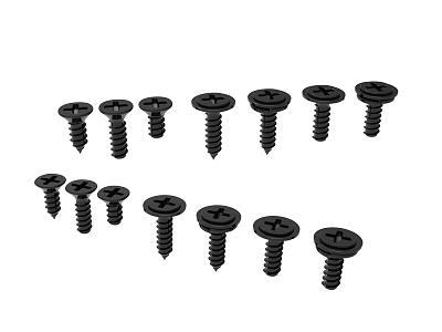 Hardware screws 3d model