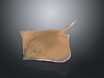 Yellow Stingray Shaped Resin Decorative Ornament For Modern Home Decoration 3d model