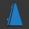 Blue Electronic Device Featuring Screen Control Buttons And Speaker Design