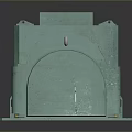 Green Industrial Motor Reducer Connected Components With Metal Design On Dark Background