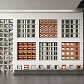PU cement component brick cement brick partition decorative partition industrial wind partition cement brick 3d model