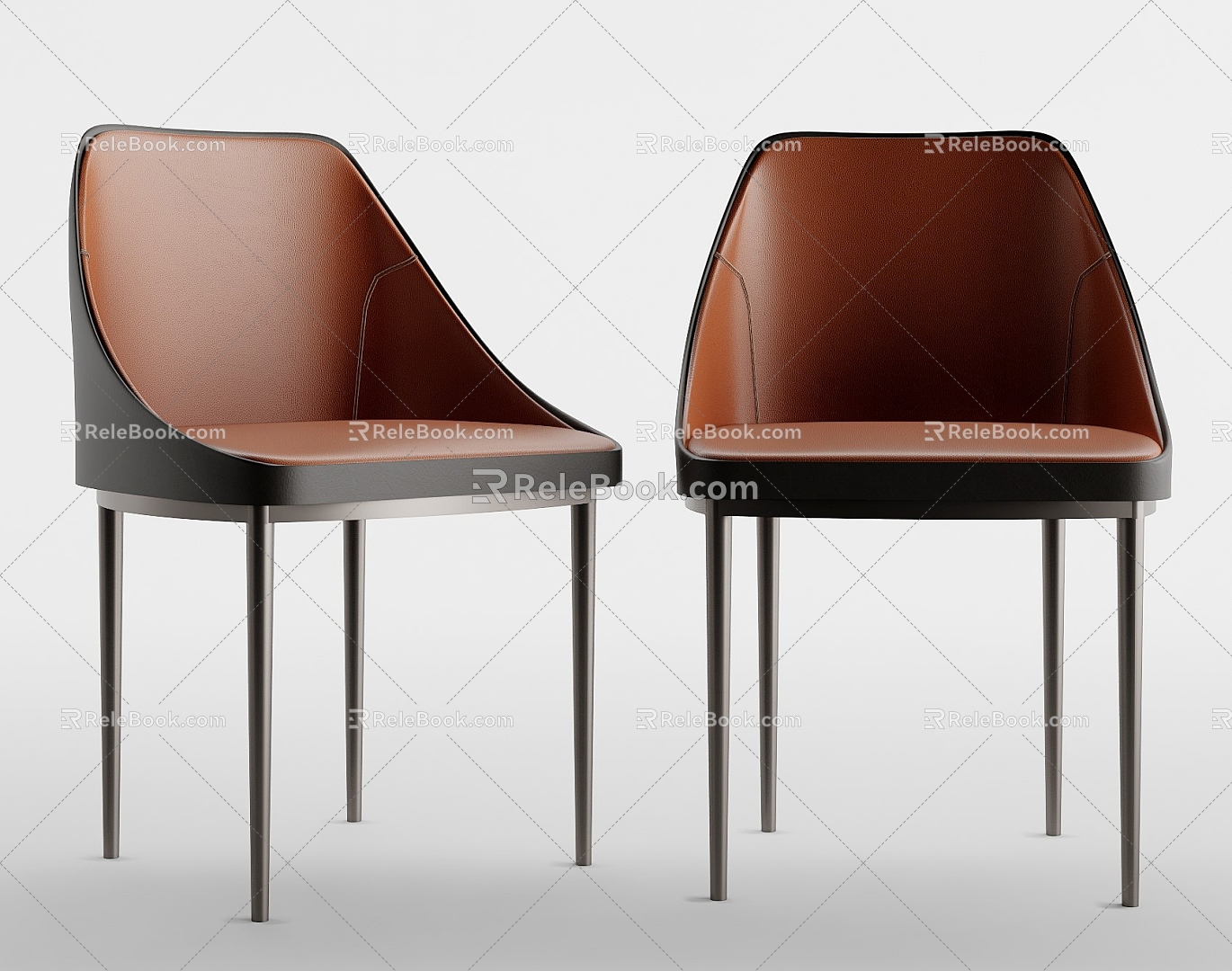 New Chinese Dining Chair Single Chair 3d model