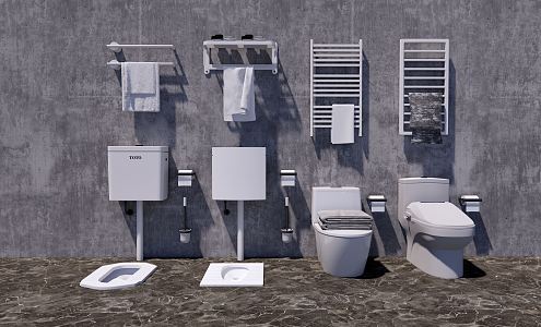 Modern toilet 3d model