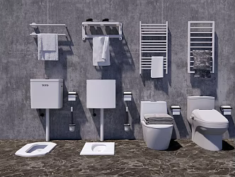 Modern toilet 3d model