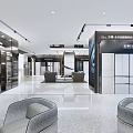 Modern Mall Store Front Featuring Glass Door Window Display And Minimalist Design