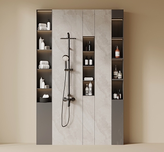 modern toilet niche toiletries 3d model