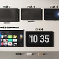 Modern TV TV LCD TV Flat-screen TV Full-screen TV 3d model