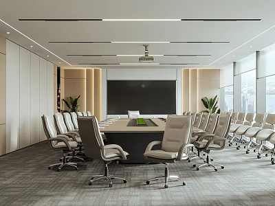 Meeting Room Meeting Table and Chair Office Chair 3d model