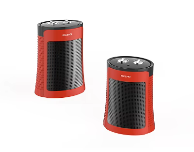 ENKOR Red and Black Portable Wireless Speakers with Modern Design 3d model