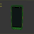 Rugged Electronic Smartphone With Black And Orange Protective Frame And Durable Design 3d model