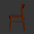 Modern Wooden Frame Leisure Chair With Gray Padded Seat And Straight Backrest