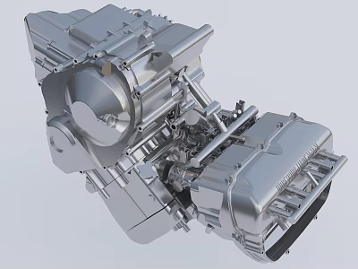 Precision Engineered Industrial Equipment With Metallic Components And Mechanical Parts 3d model