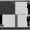 Professional Woman In Black Suit With White Shirt And Brown Shoes