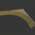 Arched Architectural Stone Component With Textured Brick Structure Design