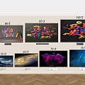 Wall Mounted TV Screens in 55 to 100 Inch Sizes with Various Displays