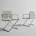 Modern Leisure Chair Set of Two With Metal Frame And Sleek Minimalist Design