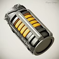 Tactical Hand Grenades With Red HE G And Yellow Smoke G Design