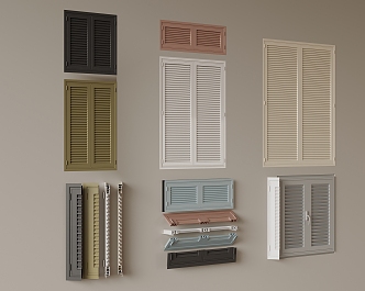 French blinds 3d model