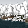 Scenic Waterfront Leisure Area With Wooden Decks Pine Trees And Fishing Spots
