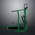 Green Multifunctional Sports Equipment With Treadmill And Pull up Bar For Home Gym