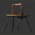 Small Wooden Household Workbench With Hand Tools For Craft Projects