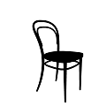 Sleek Black Modern Leisure Chair With Curved Backrest And Thin Metal Legs Design