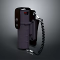 Portable Cylindrical Daily Use Tool With Leather Holster And Coiled Cord Design