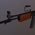 Classic Rifle With Wooden Handguard Black Metal Components And Sight Mechanism