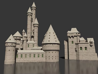 European-style castle 3d model European-style castle 3d model