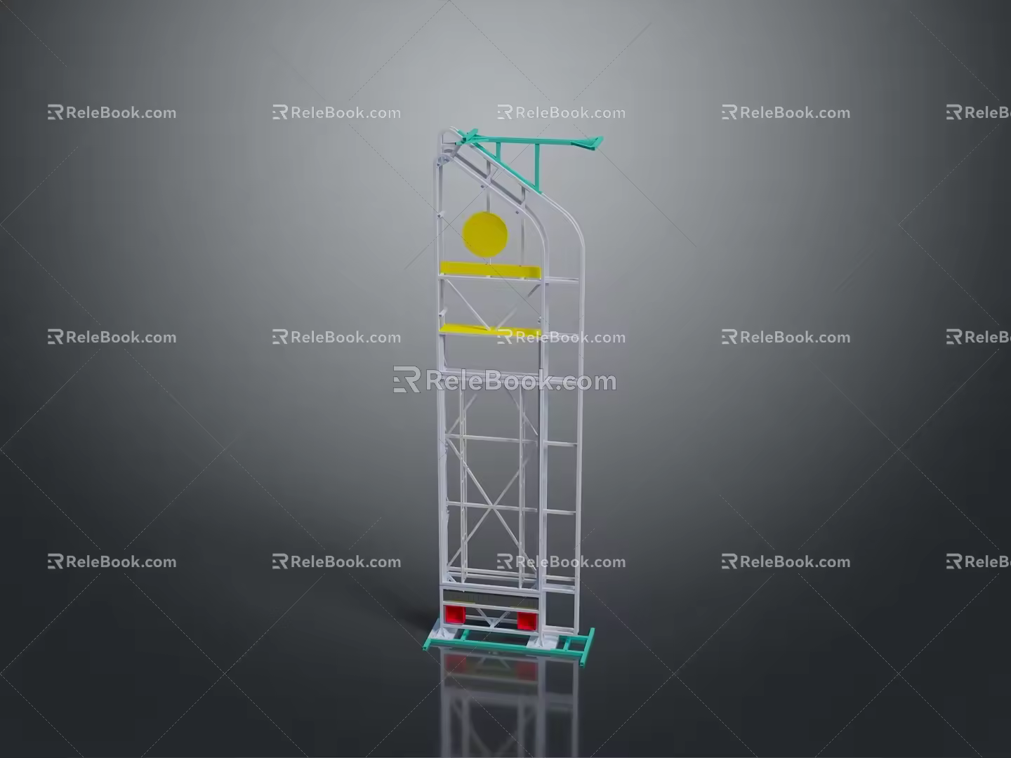Iron frame large iron frame iron frame house factory industrial iron frame iron ladder rigid ladder work frame rigid scaffold 3d model