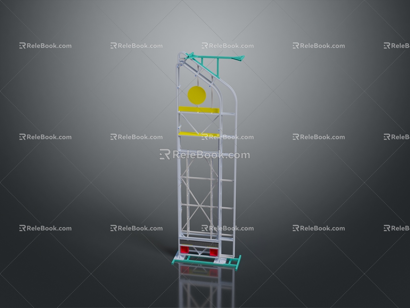 Iron frame large iron frame iron frame house factory industrial iron frame iron ladder rigid ladder work frame rigid scaffold 3d model