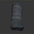 Gray Elastic Tubular Support Bandage With Woven Fabric Wrap Design