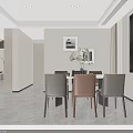 Elegant Spacious Double Height Open Living And Dining Room Interior Design With Large Panoramic Windows