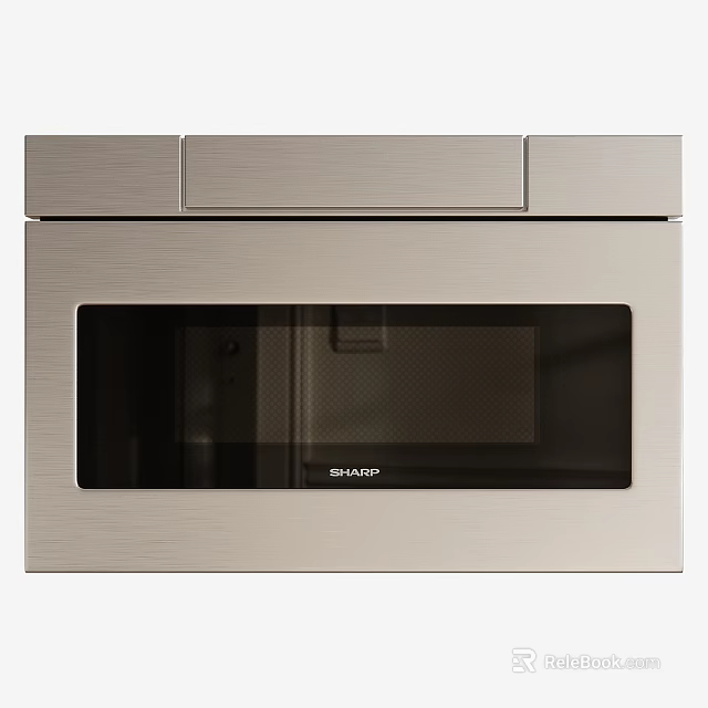 Stainless Steel Midea Microwave Oven With Glass Door For Modern Kitchen 3d model 