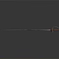 Ancient Historical Sword With Polished Metal Blade And Ornate Hilt Design