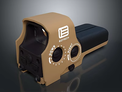 EOTECH Tactical Weapon Sight Tan Brown Optical Device For Firearm Aiming 3d model