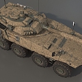 Armored Vehicle VEXTRA105 Wheeled Armored Vehicle Light Tank Low Face Number Low Model Simple Model Game Sub-era Film and Television Super Realism 3d model