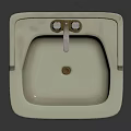 Modern Ceramic Bathroom Sink Furniture With Wall Mounted Design And Faucet