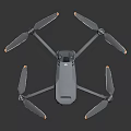Gray Quadcopter Drone With Multiple Rotors And Camera For Aerial Photography Use 3d model