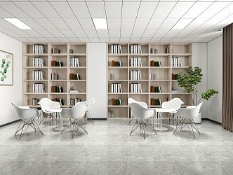 Modern Reading Room Reading Room 3d model