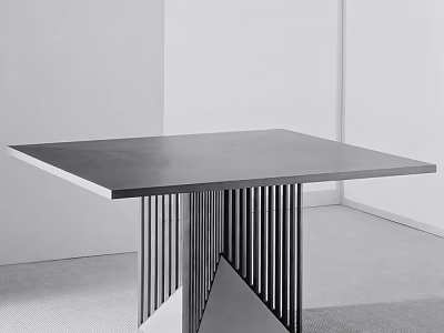 Modern Bar Counter Interior Design With Sleek Metal Frame And Stone Top 3d model
