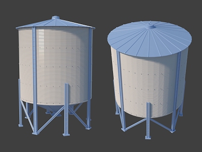 Agricultural granary Grain silo 3d model