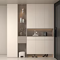 Modern Entryway Cabinet And Side Cabinet Design With Storage And Decorative Ornaments